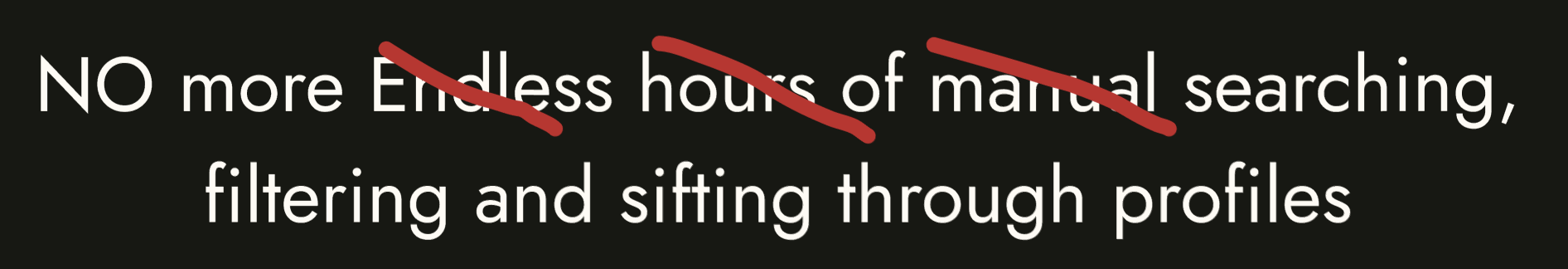 No more manual work